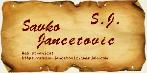 Savko Jančetović vizit kartica